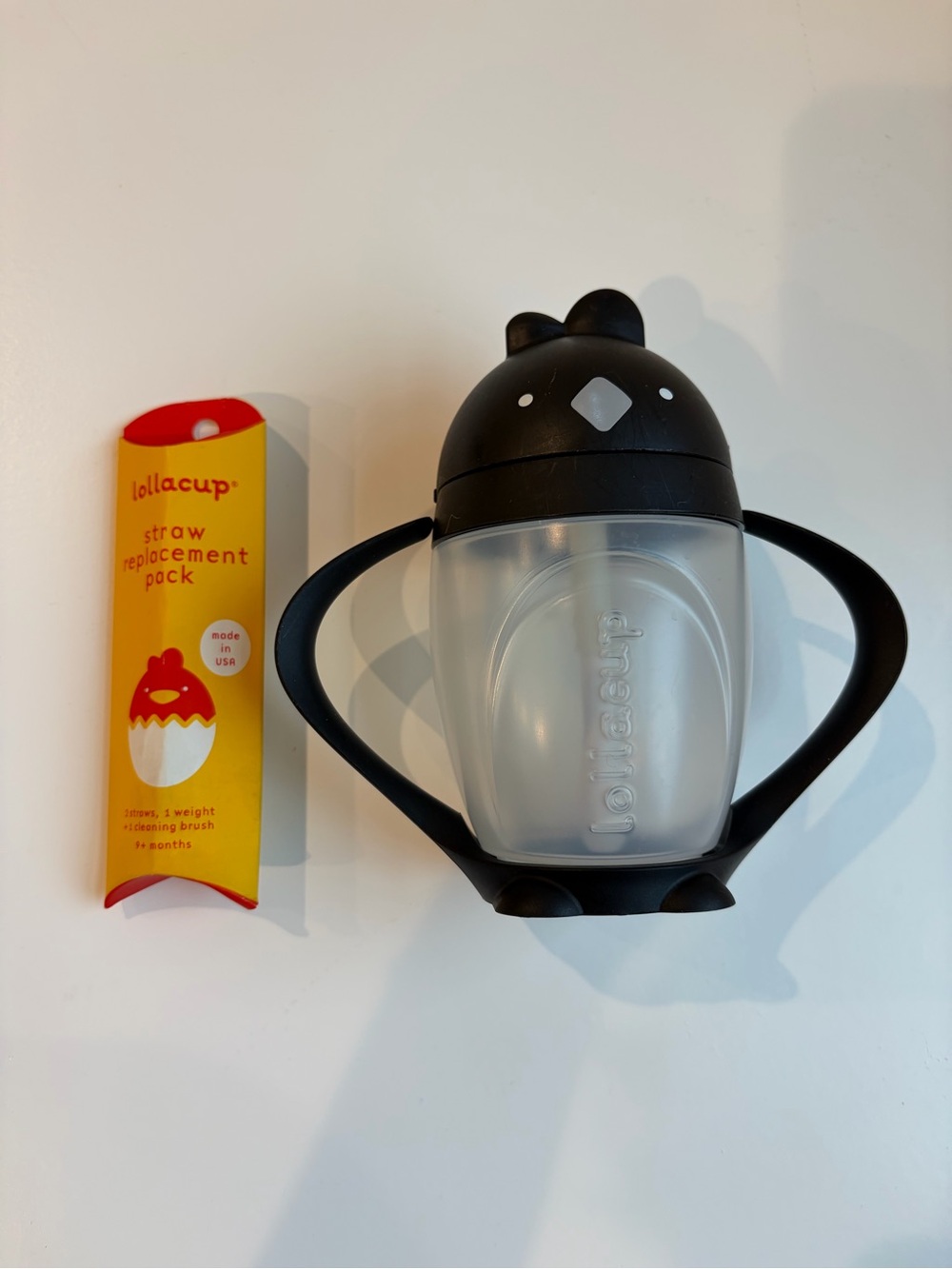 Like new - Lollacup Weighted Straw Sippy Cup Baby Toddler Bottle Transition Cup